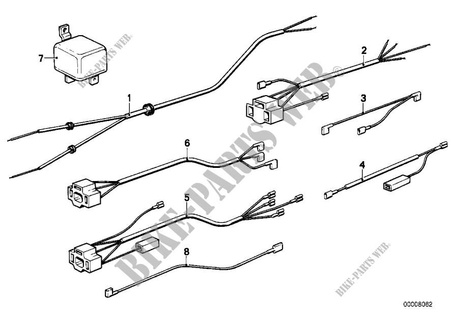 Diversos mazos de cables adicional para BMW Motorrad R 100 RS desde 1977
