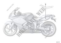 Adhesivo para lateral trasero para BMW Motorrad K 1300 S desde 2007