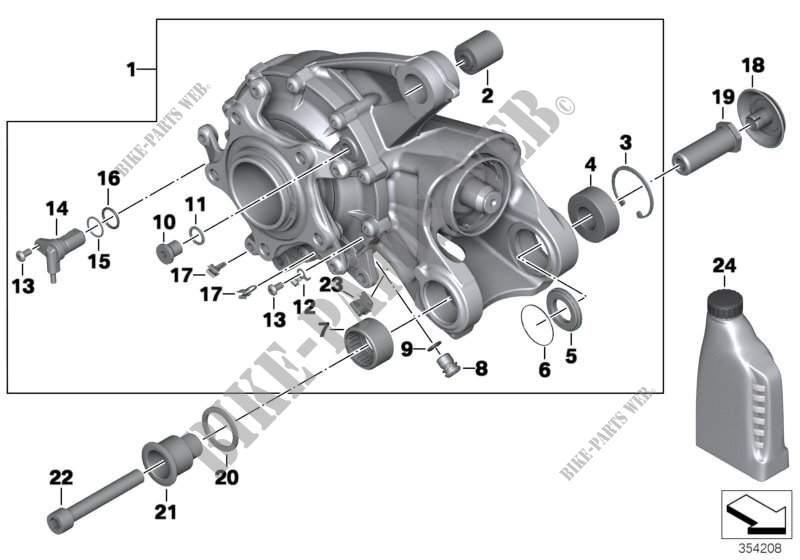 Engranaje angular Integral ABS gener. 2 para BMW Motorrad K 1200 R Sport desde 2005