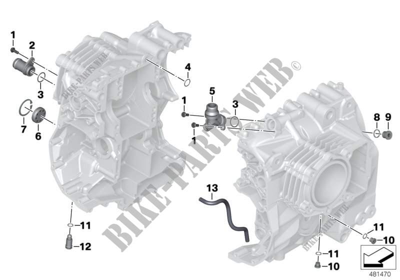Piezas adicionales del carter de motor para BMW Motorrad R 1200 GS Adventure desde 2012